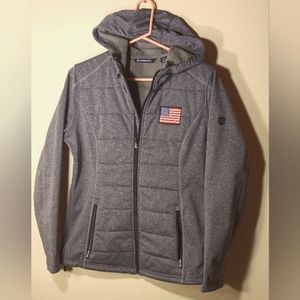 Cutter & Bucks Jacket Women Altitude Quilted  w/Hood size M/M